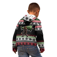 Funny Bigfoot Christmas Kid Hoodie Xmas Holiday Patterns - Wonder Print Shop
