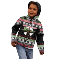 Funny Bigfoot Christmas Kid Hoodie Xmas Holiday Patterns - Wonder Print Shop
