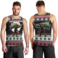 Funny Bigfoot Christmas Men Tank Top Xmas Holiday Patterns - Wonder Print Shop