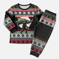 Funny Bigfoot Christmas Pajama Set Xmas Holiday Patterns - Wonder Print Shop