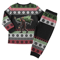 Funny Bigfoot Christmas Pajama Set Xmas Holiday Patterns - Wonder Print Shop
