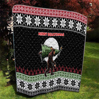 Funny Bigfoot Christmas Quilt Xmas Holiday Patterns - Wonder Print Shop
