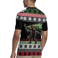 Funny Bigfoot Christmas Rugby Jersey Xmas Holiday Patterns - Wonder Print Shop