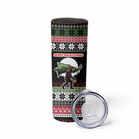 Funny Bigfoot Christmas Skinny Tumbler Xmas Holiday Patterns - Wonder Print Shop