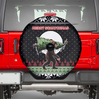 Funny Bigfoot Christmas Spare Tire Cover Xmas Holiday Patterns - Wonder Print Shop