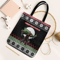 Funny Bigfoot Christmas Tote Bag Xmas Holiday Patterns - Wonder Print Shop