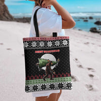 Funny Bigfoot Christmas Tote Bag Xmas Holiday Patterns - Wonder Print Shop