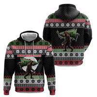 Funny Bigfoot Christmas Zip Hoodie Xmas Holiday Patterns - Wonder Print Shop