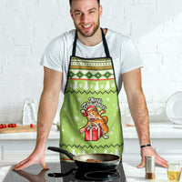 Funny Cat Merry Christmas Apron Xmas Holiday Patterns - Wonder Print Shop