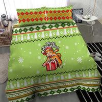 Funny Cat Merry Christmas Bedding Set Xmas Holiday Patterns - Wonder Print Shop