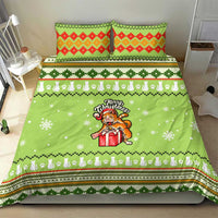 Funny Cat Merry Christmas Bedding Set Xmas Holiday Patterns - Wonder Print Shop