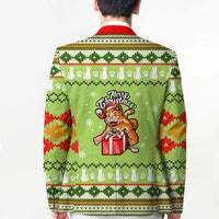 Funny Cat Merry Christmas Blazer Xmas Holiday Patterns - Wonder Print Shop