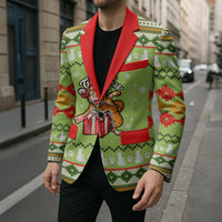 Funny Cat Merry Christmas Blazer Xmas Holiday Patterns - Wonder Print Shop