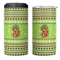Funny Cat Merry Christmas 4 in 1 Can Cooler Tumbler Xmas Holiday Patterns - Wonder Print Shop