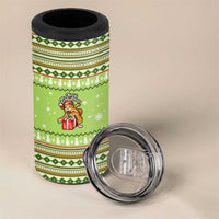 Funny Cat Merry Christmas 4 in 1 Can Cooler Tumbler Xmas Holiday Patterns - Wonder Print Shop