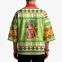 Funny Cat Merry Christmas Kimono Xmas Holiday Patterns - Wonder Print Shop