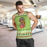 Funny Cat Merry Christmas Men Tank Top Xmas Holiday Patterns - Wonder Print Shop