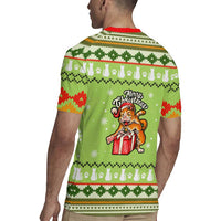 Funny Cat Merry Christmas Rugby Jersey Xmas Holiday Patterns - Wonder Print Shop