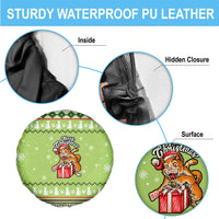 Funny Cat Merry Christmas Spare Tire Cover Xmas Holiday Patterns - Wonder Print Shop