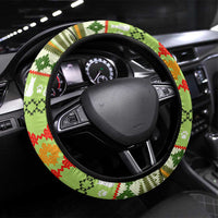 Funny Cat Merry Christmas Steering Wheel Cover Xmas Holiday Patterns - Wonder Print Shop