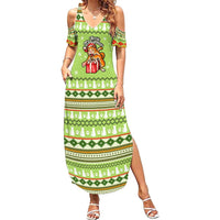 Funny Cat Merry Christmas Summer Maxi Dress Xmas Holiday Patterns - Wonder Print Shop
