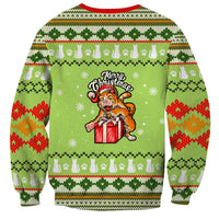 Funny Cat Merry Christmas Sweatshirt Xmas Holiday Patterns - Wonder Print Shop