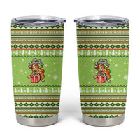 Funny Cat Merry Christmas Tumbler Cup Xmas Holiday Patterns - Wonder Print Shop