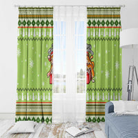 Funny Cat Merry Christmas Window Curtain Xmas Holiday Patterns - Wonder Print Shop