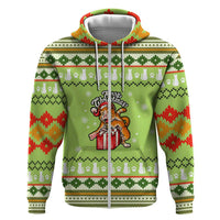 Funny Cat Merry Christmas Zip Hoodie Xmas Holiday Patterns - Wonder Print Shop