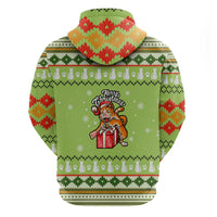 Funny Cat Merry Christmas Zip Hoodie Xmas Holiday Patterns - Wonder Print Shop