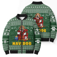 Funny Christmas Gift Beagle Christmas Bomber Puffer Jacket Xmas Holiday Patterns - Wonder Print Shop