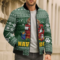 Funny Christmas Gift Beagle Christmas Bomber Puffer Jacket Xmas Holiday Patterns - Wonder Print Shop