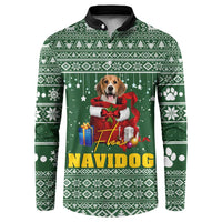 Funny Christmas Gift Beagle Christmas Button Sweatshirt Xmas Holiday Patterns - Wonder Print Shop