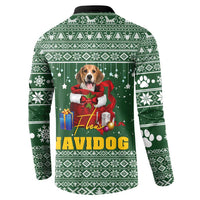 Funny Christmas Gift Beagle Christmas Button Sweatshirt Xmas Holiday Patterns - Wonder Print Shop