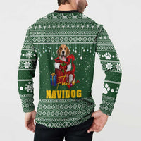 Funny Christmas Gift Beagle Christmas Button Sweatshirt Xmas Holiday Patterns - Wonder Print Shop