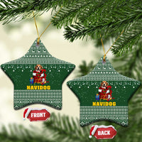 Funny Christmas Gift Beagle Christmas Ceramic Ornament Xmas Holiday Patterns - Wonder Print Shop