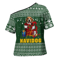Funny Christmas Gift Beagle Christmas Cross Shoulder Shirt Xmas Holiday Patterns - Wonder Print Shop