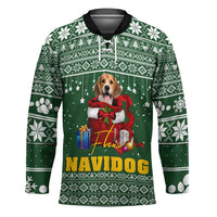 Funny Christmas Gift Beagle Christmas Hockey Jersey Xmas Holiday Patterns - Wonder Print Shop