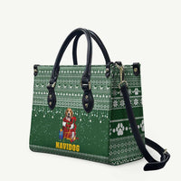 Funny Christmas Gift Beagle Christmas Leather Bag Xmas Holiday Patterns - Wonder Print Shop