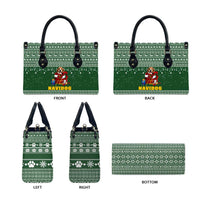Funny Christmas Gift Beagle Christmas Leather Bag Xmas Holiday Patterns - Wonder Print Shop