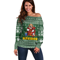 Funny Christmas Gift Beagle Christmas Off Shoulder Sweater Xmas Holiday Patterns - Wonder Print Shop