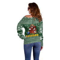 Funny Christmas Gift Beagle Christmas Off Shoulder Sweater Xmas Holiday Patterns - Wonder Print Shop