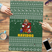 Funny Christmas Gift Beagle Christmas Puzzle Xmas Holiday Patterns - Wonder Print Shop