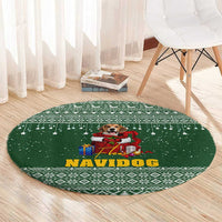 Funny Christmas Gift Beagle Christmas Round Carpet Xmas Holiday Patterns - Wonder Print Shop