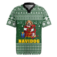 Funny Christmas Gift Beagle Christmas Rugby Jersey Xmas Holiday Patterns - Wonder Print Shop