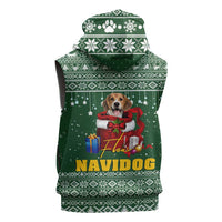 Funny Christmas Gift Beagle Christmas Sleeveless Zip Hoodie Xmas Holiday Patterns - Wonder Print Shop