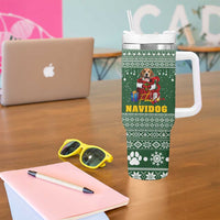 Funny Christmas Gift Beagle Christmas Tumbler With Handle Xmas Holiday Patterns - Wonder Print Shop