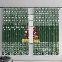Funny Christmas Gift Beagle Christmas Window Curtain Xmas Holiday Patterns - Wonder Print Shop