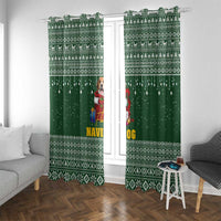 Funny Christmas Gift Beagle Christmas Window Curtain Xmas Holiday Patterns - Wonder Print Shop