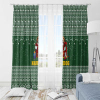 Funny Christmas Gift Beagle Christmas Window Curtain Xmas Holiday Patterns - Wonder Print Shop